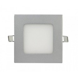 Downlight panel LED Cuadrado 120x120mm Gris Plata 7W